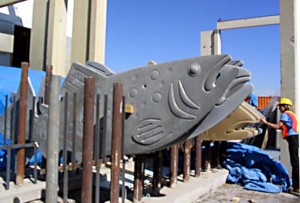 Jumping Trout (Fabrication) 2007 Concrete 4.42 m